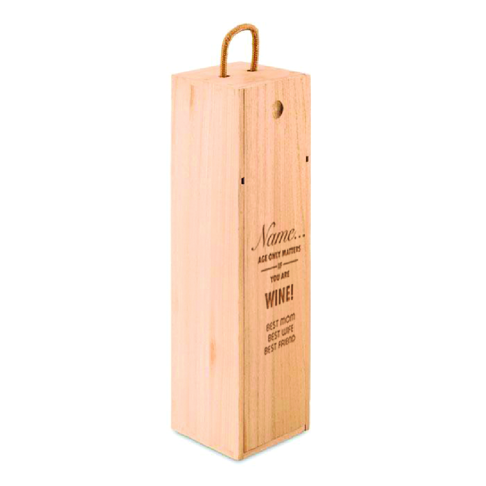 Personalised Birthday Engraved Wooden Wine Box 